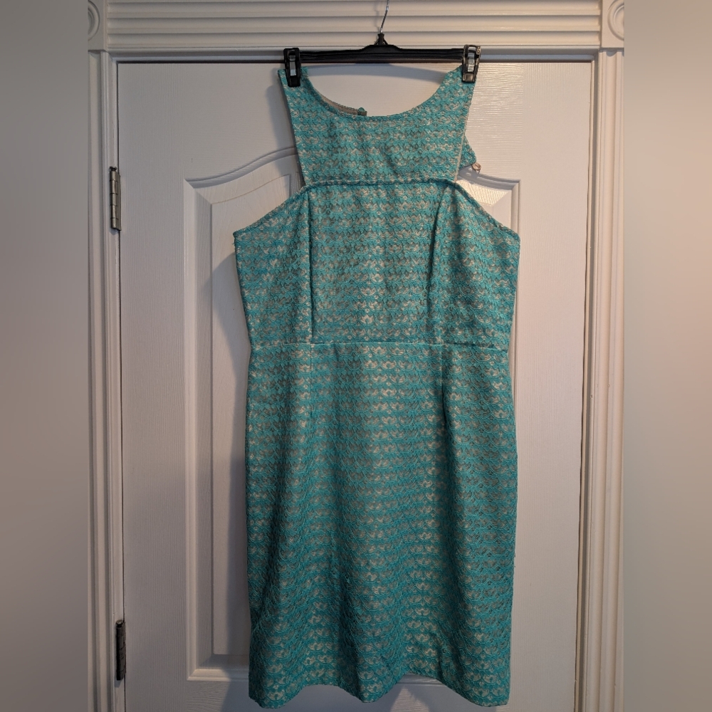 Elegant Teal Sleeveless Dress